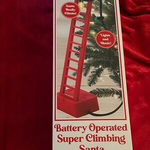 Battery Operated Super Climbing Santa - Red